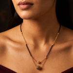 Load image into Gallery viewer, Gold Plated Black Beads Mangalsutra Women
