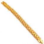 Load image into Gallery viewer, Gold Plated Textured Link Bracelet for Men

