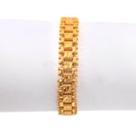 Load image into Gallery viewer, Gold Plated Textured Link Bracelet for Men
