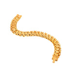 Load image into Gallery viewer, Gold Plated Textured Link Bracelet for Men
