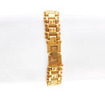 Load image into Gallery viewer, Gold Plated Textured Link Bracelet for Men
