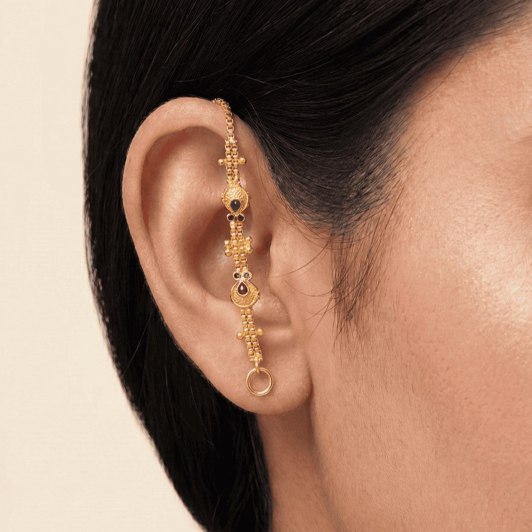 Gold Plated Classic Ear Cuff Earrings