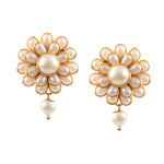 Load image into Gallery viewer, White Floral Studs Earrings
