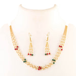 Load image into Gallery viewer, Multicolor Multi String Five Layered Handmade Beaded Long Necklace Set
