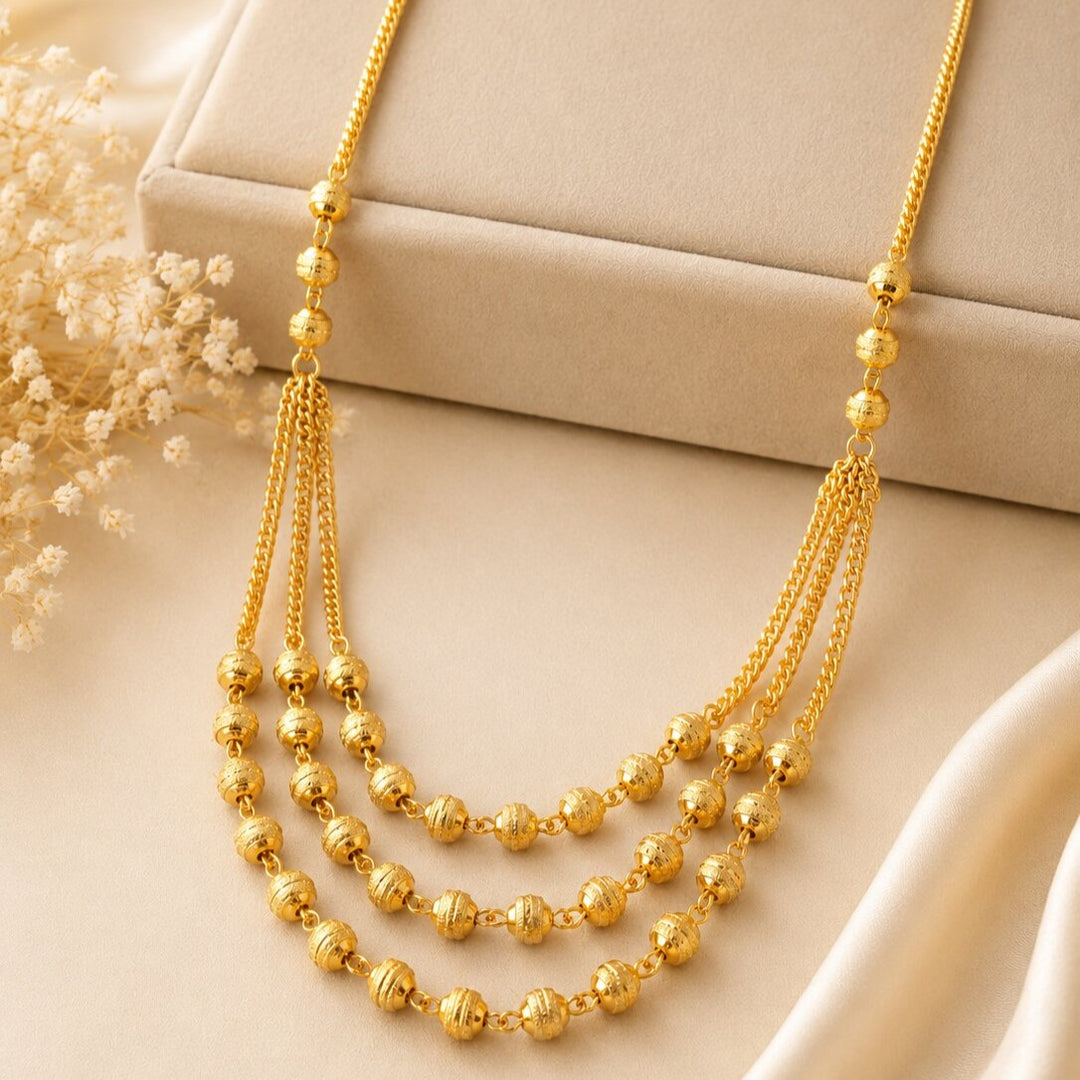 Jewar Mandi Gold Plated motor mala chain