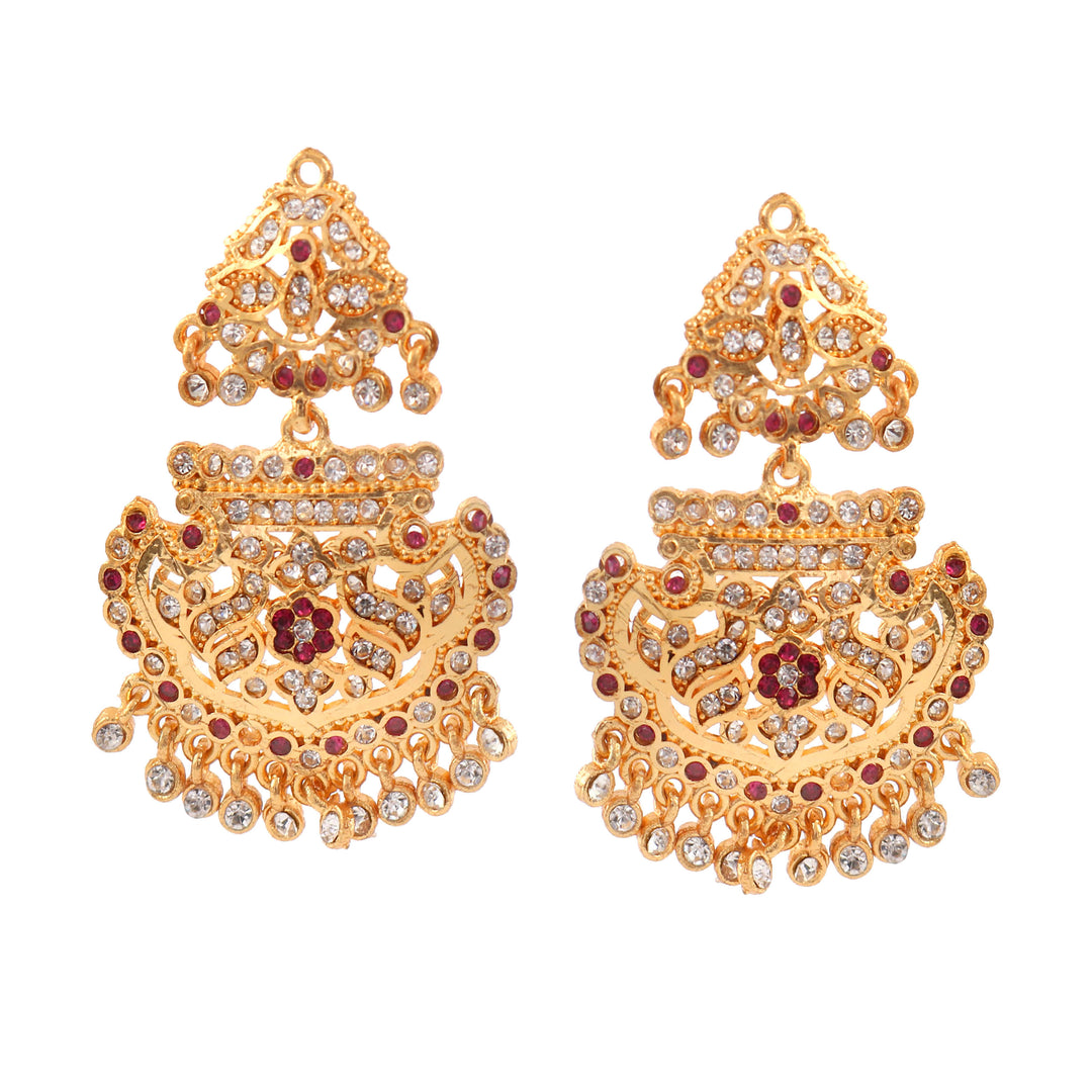 Gold-Plated AD-Studded Rajputi Jewellery Set