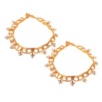 Load image into Gallery viewer, White Gold Plated Ad Cz White Stones Traditional Indian Anklet
