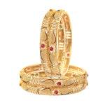 Load image into Gallery viewer, Gold Finely Hand Engraved Peeled Metal Bangle For Women
