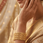 Load image into Gallery viewer, Set Of 4 Gold-Plated Bangles
