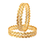 Load image into Gallery viewer, Set Of 4 Gold-Plated Leaf Bangles
