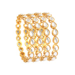 Load image into Gallery viewer, Set of 4 Gold-Plated Kundan-Studded Bangles
