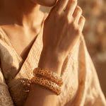 Load image into Gallery viewer, Set Of 2 Gold-Plated Bangles
