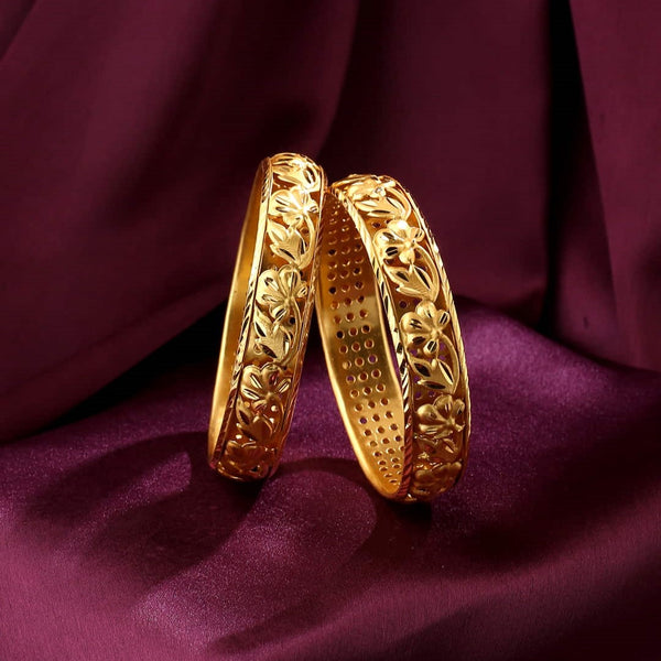 Set Of 2 Gold-Plated Bangles