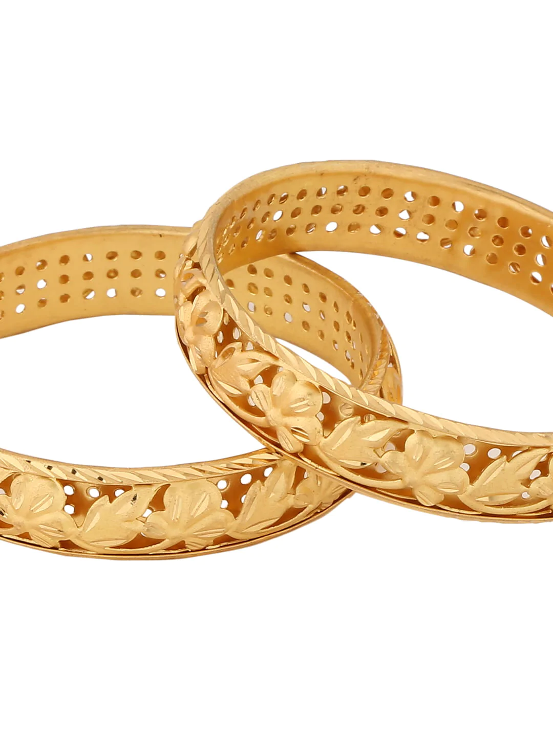 Set Of 2 Gold-Plated Bangles