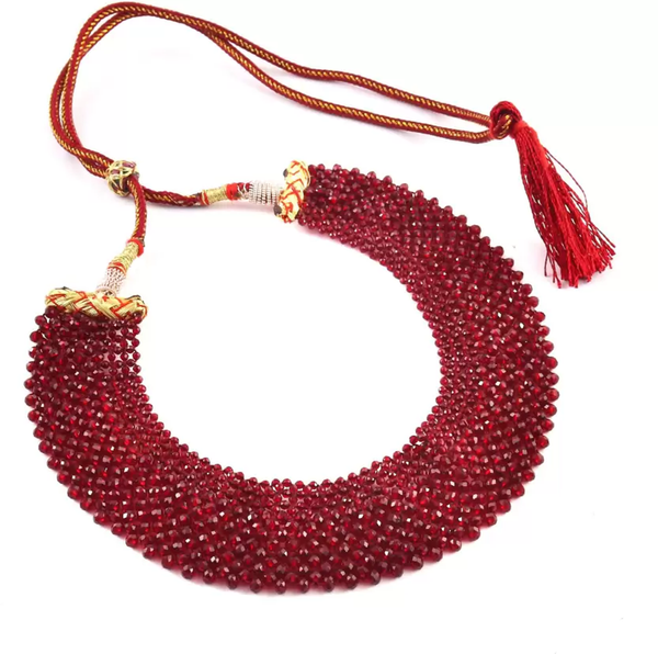 Multi Layered Crystal Traditional Necklace For Women