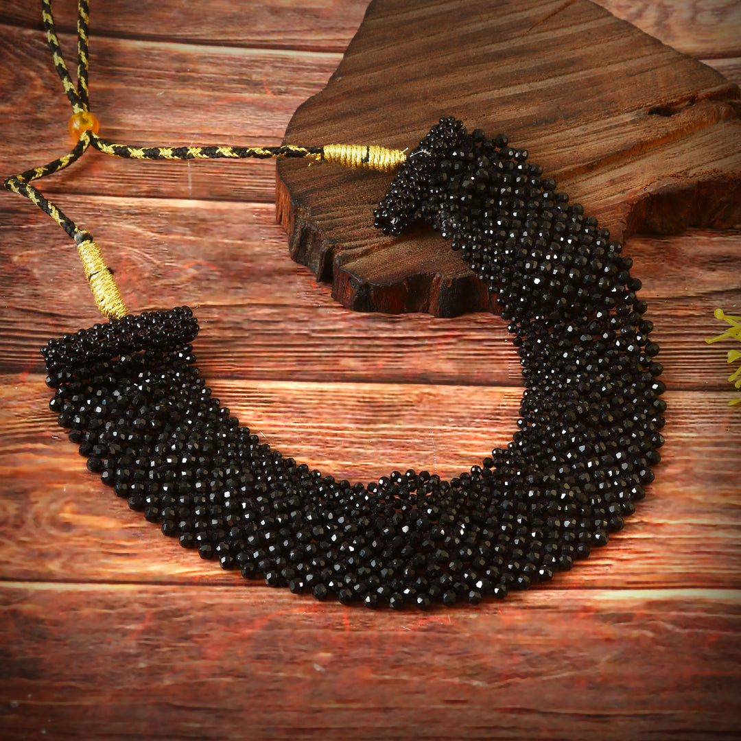Multi Layered Crystal Traditional Necklace For Women
