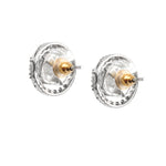 Load image into Gallery viewer, Silver Plated American Diamond and Cubic Zirconia Studded Round Tops
