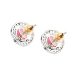 Load image into Gallery viewer, Silver Plated American Diamond and Cubic Zirconia Studded Round Tops
