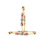 Load image into Gallery viewer, Set Of 2 Gold-Plated CZ &amp; AD Studded Bangles
