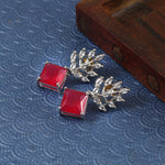 Load image into Gallery viewer, Silver Plated American Diamond Studded Danglers For Women
