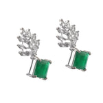 Load image into Gallery viewer, Silver Plated American Diamond Studded Danglers For Women
