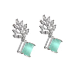 Load image into Gallery viewer, Silver Plated American Diamond Studded Danglers For Women
