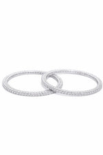 Load image into Gallery viewer, Set of 2 Rhodium-Plated Bangles

