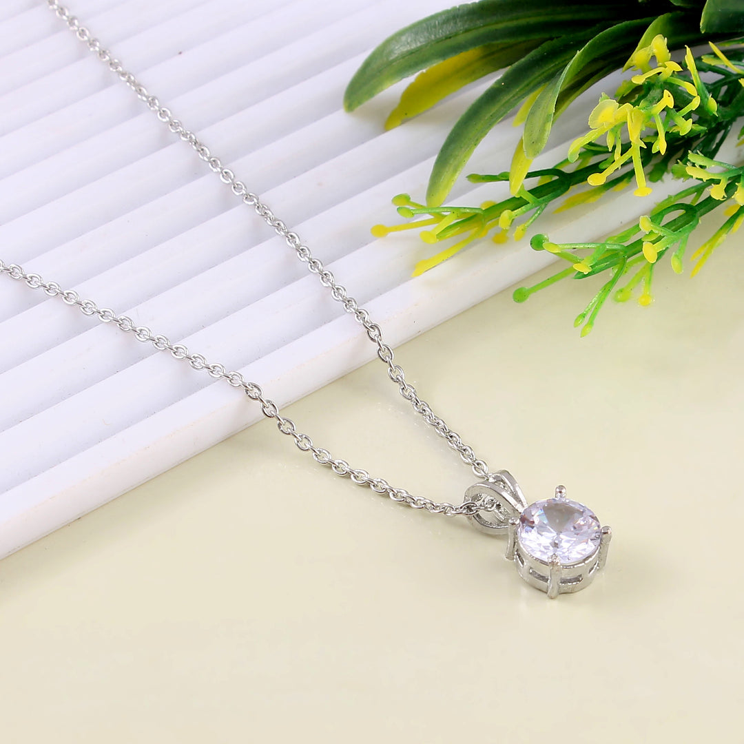 Stainless Steel Rhodium-Plated Rhinestone Chain for Women and Girls