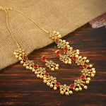 Load image into Gallery viewer, Gold-Plated Cubic Zirconia &amp; American Diamond Studded Jewellery Set
