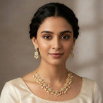 Load image into Gallery viewer, Gold-Plated Cubic Zirconia &amp; American Diamond Studded Jewellery Set
