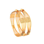 Load image into Gallery viewer, Set of 2 Gold-Plated American Diamond Studded Bangle
