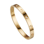 Load image into Gallery viewer, Women Gold-Toned &amp; White Brass Cubic Zirconia Gold-Plated Bracelet

