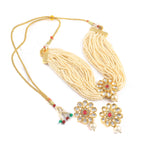 Load image into Gallery viewer, Gold-Plated Kundan-Studded &amp; Beaded Jewellery Set
