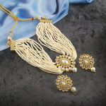 Load image into Gallery viewer, Gold-Plated Kundan-Studded &amp; Beaded Jewellery Set
