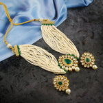Load image into Gallery viewer, Gold-Plated Kundan-Studded &amp; Beaded Jewellery Set
