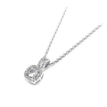 Load image into Gallery viewer, Rose Gold Halo Pendant Necklace with Sparkling Round Zirconia – Adjustable Cable Chain for Women
