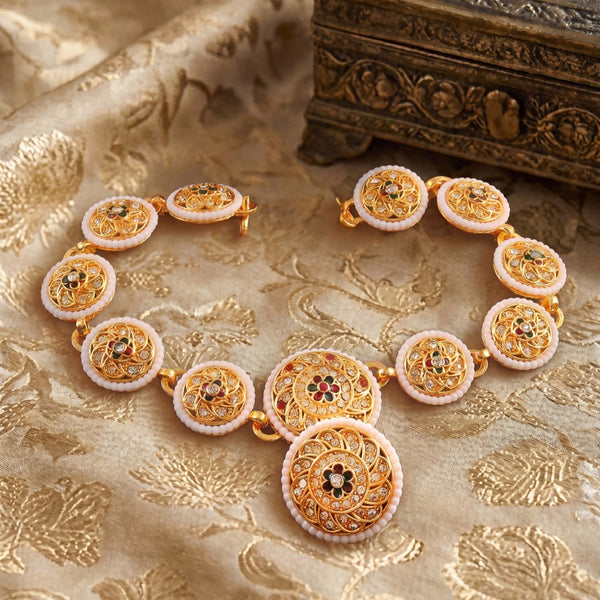 Gold-Plated AD-Studded Maang Tika for Women