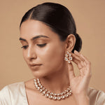 Load image into Gallery viewer, Traditional Gold-Plated Kundan-Studded Jewellery Set
