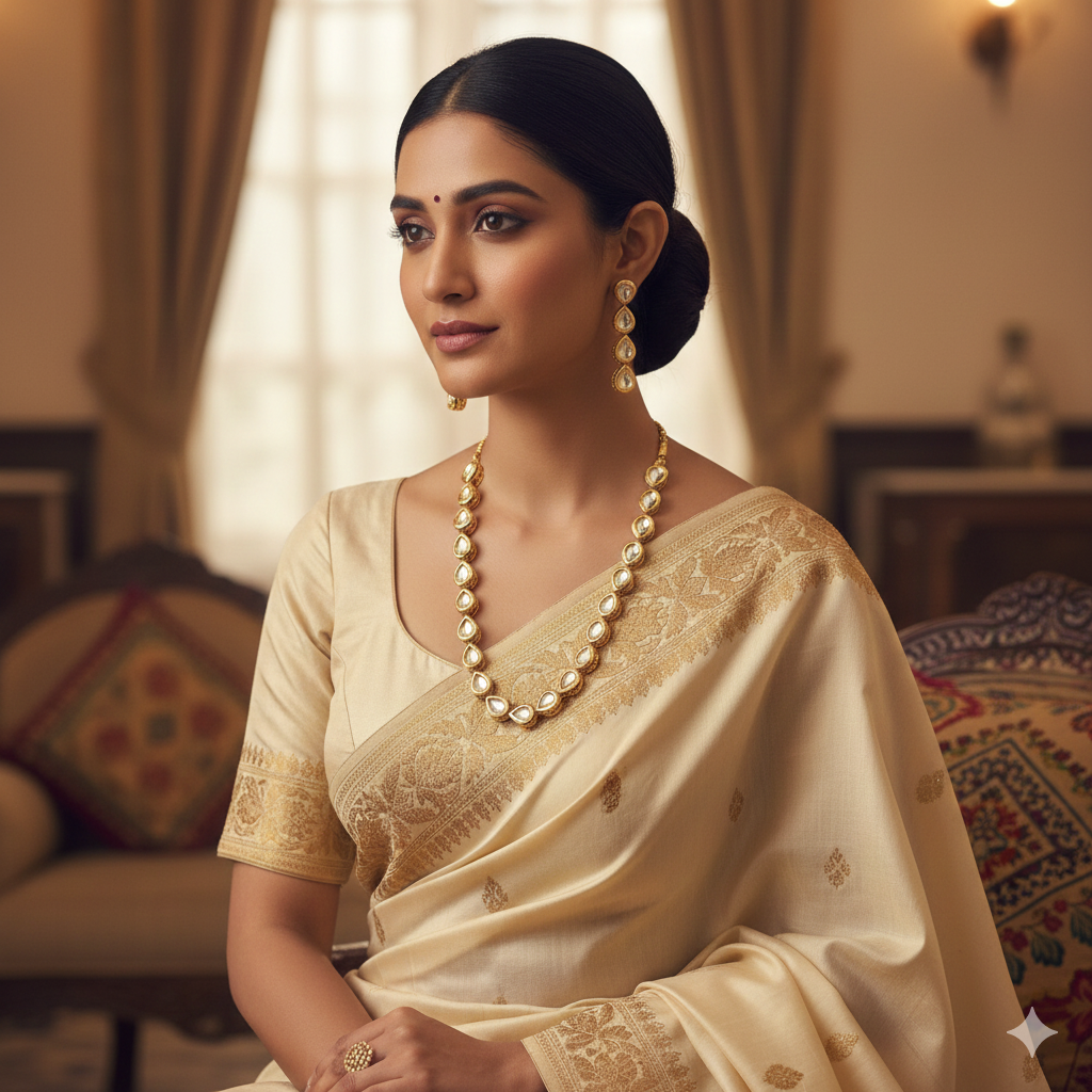 Gold-Plated Kundan-Studded Jewellery Set