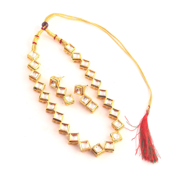 Gold-Plated Kundan-Studded Jewellery Set