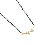 Load image into Gallery viewer, Silver-Plated Cubic Zirconia Studded &amp; Beaded Mangalsutra
