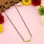 Load image into Gallery viewer, Silver-Plated Cubic Zirconia Studded &amp; Beaded Mangalsutra
