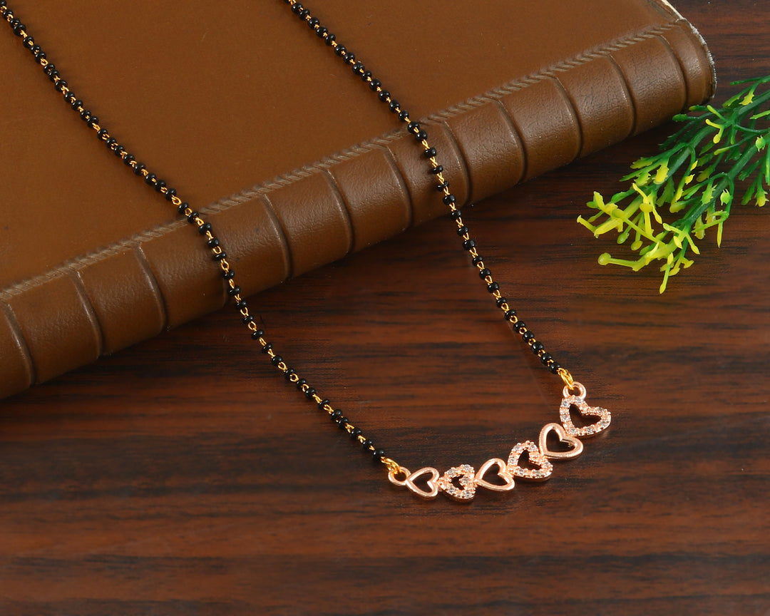 Gold-Plated CZ Studded  Mangalsutra for Women