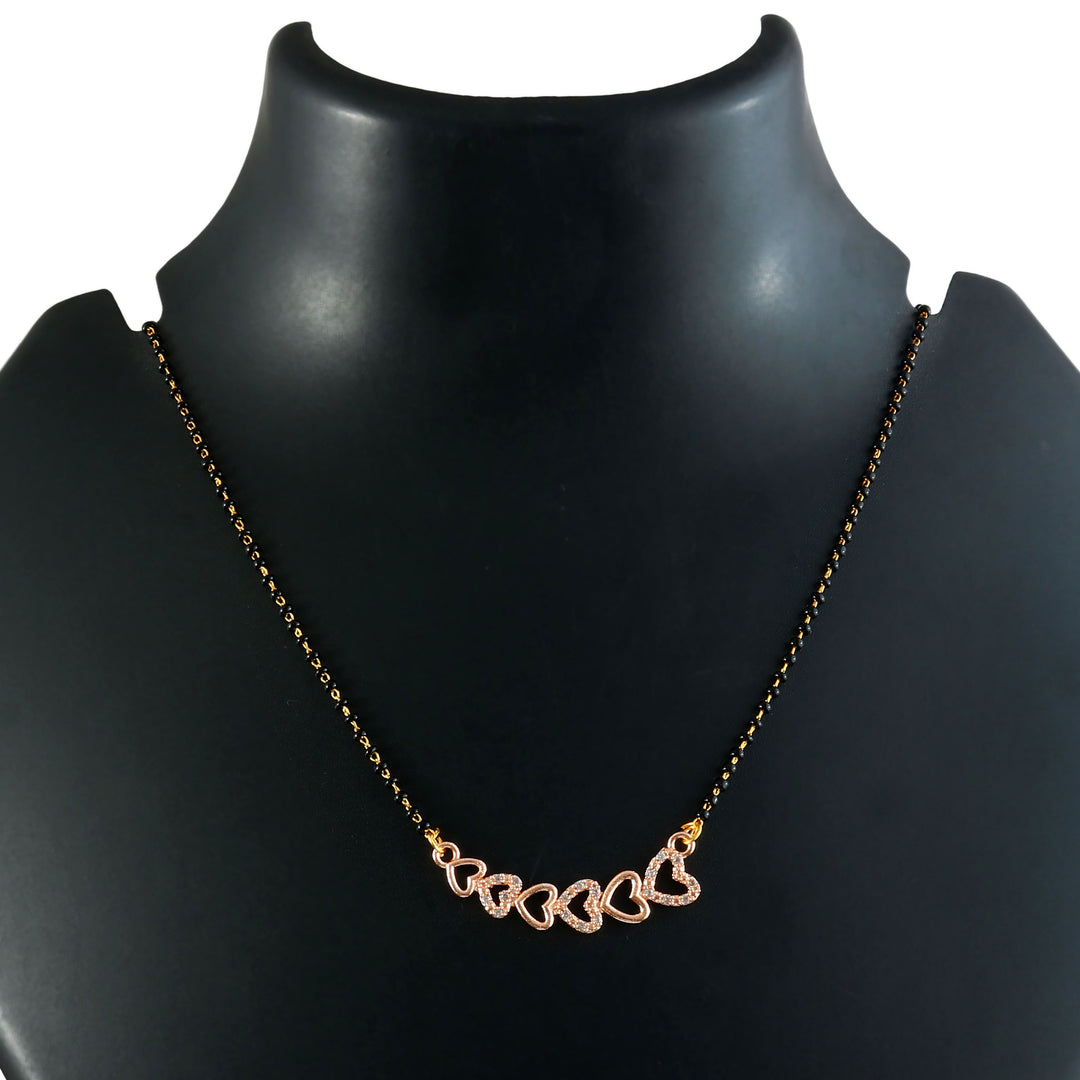 Gold-Plated CZ Studded  Mangalsutra for Women