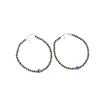 Load image into Gallery viewer, Silver-Plated Artificial Stones Evil Eye Anklet
