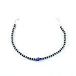 Load image into Gallery viewer, Silver-Plated Artificial Stones Evil Eye Anklet
