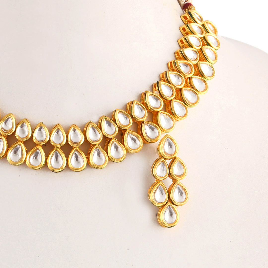 Traditional Gold-Plated Kundan-Studded Jewellery Set