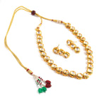 Load image into Gallery viewer, White Gold-Plated Kundan Studded Jewellery Set

