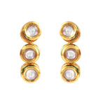 Load image into Gallery viewer, White Gold-Plated Kundan Studded Jewellery Set
