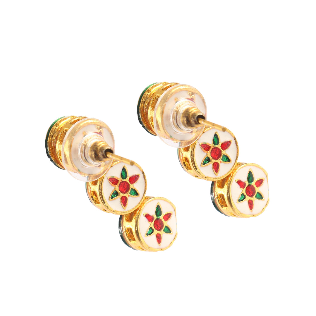 White Gold-Plated Kundan Studded Jewellery Set